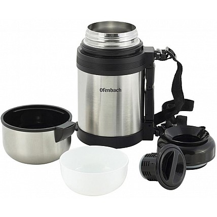 Термос Ofenbach 600мл из нержавеющей стали с ремешком NB-101308