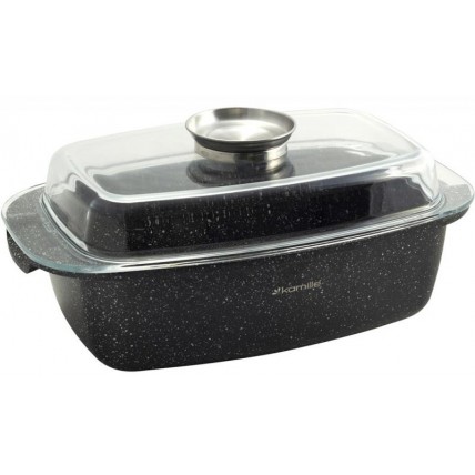 Kamille Roastery 5.5L мармурова антипригарна гусяча варка з ароматичною кришкою KM-4433