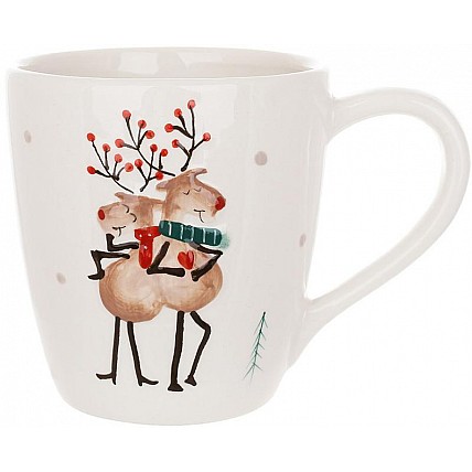 Кружка керамическая «Влюбленные Олени» 450мл, белая BD-834-411