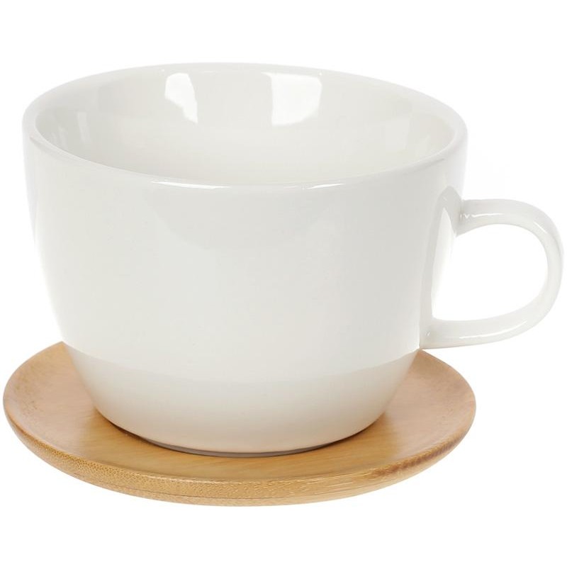 Nouvelle Home Gloss Circle Tea Pair 450 мл з бамбуковим блюдцем BD-938-003