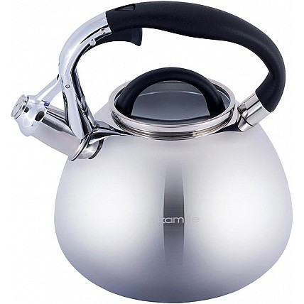 Kamille Whistling Kettle 2.8L нержавіюча сталь зі свистком і скляною кришкою KM-0674