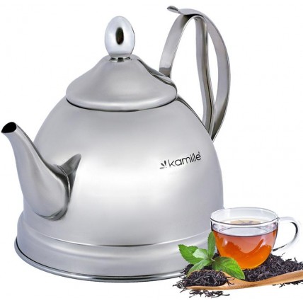 Kamille Persian Garden 1L нержавіюча сталевий чайник зі сталевою ручкою та ситачкою KM-1095