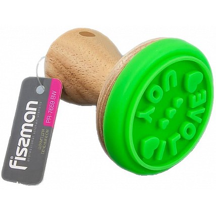 Штамп Fissman для печива "I Love You" Ø6см з дерев'яною ручкою FN-PR-7659