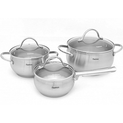 Набір кухонного посуду Fissman MARTINEZ 2 каструлі та ківш FN-SS-5829