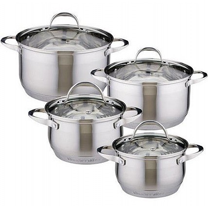 Набір каструль Kamille Mystery 4 каструлі 2.1л, 2.9л, 4л, 6.5л KM-4708S