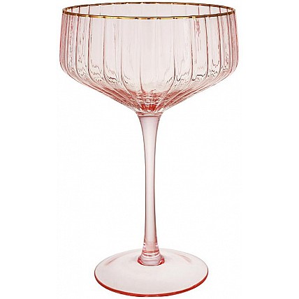 Келихи «Гетсбі» 6 келихів 350 мл для шампанського та коктейлів, рожевий BD-992-459