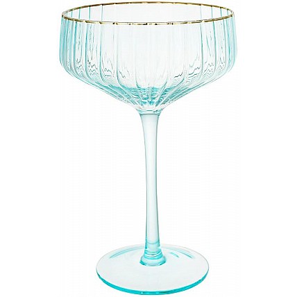 Келихи «Гетсбі» 6 келихів 350 мл для шампанського та коктейлів, сині BD-992-470