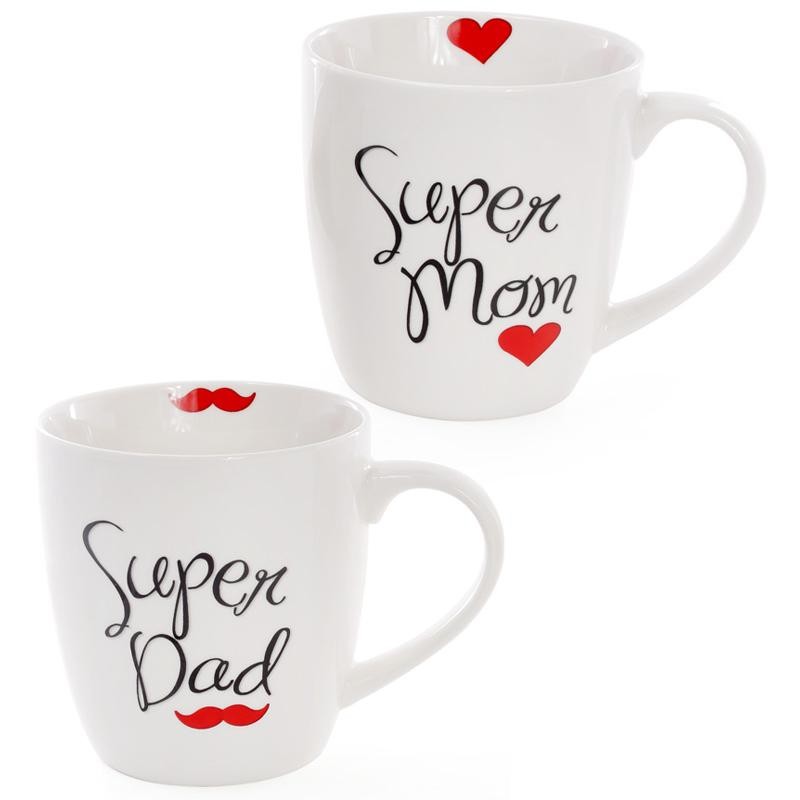 Кухоль порцеляновий "Моя супер сім'я" 520мл ("Super Dad" & "Super Mom") BD-577-525