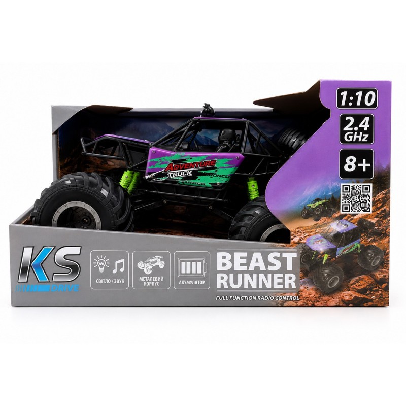 Автомобіль KS Drive на р/в - Beast Runner (2.4 GHz, акум. 7.4 V, бузковий)