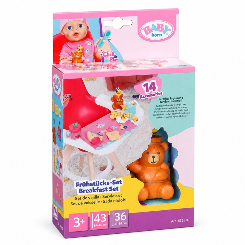 Ігровий набір Baby Born серії Click & Play — Сніданок для ляльки