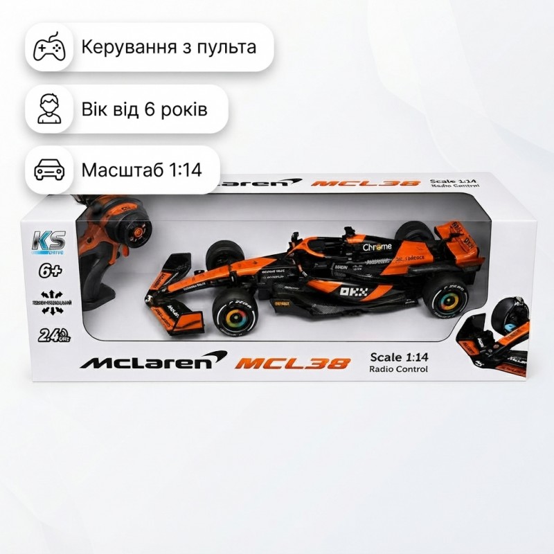 Радіокерований автомобіль KS Drive McLaren MCL38, масштаб 1:14