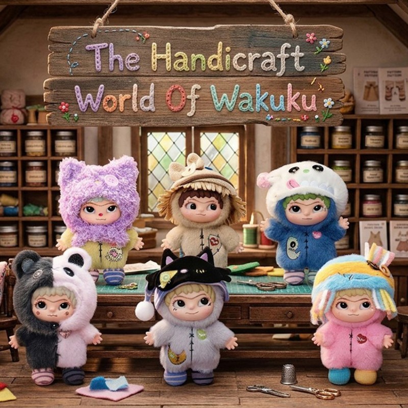 Pop Top Wakuku — коллекционная мягкая игрушка с кольцом, ручная работа, модель 17WK-0604 Pop Top Wakuku — коллекционная мягкая игрушка с кольцом, ручная работа, модель 17WK-0604