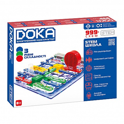 Конструктор электронный Doka Школа 999+ схем