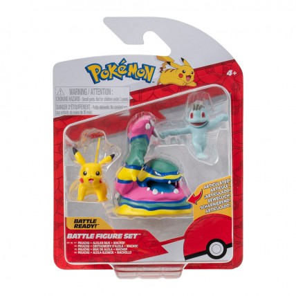 Набор игровых фигурок Pokemon W19 - Мачоп, Пикачу, Алола Мак