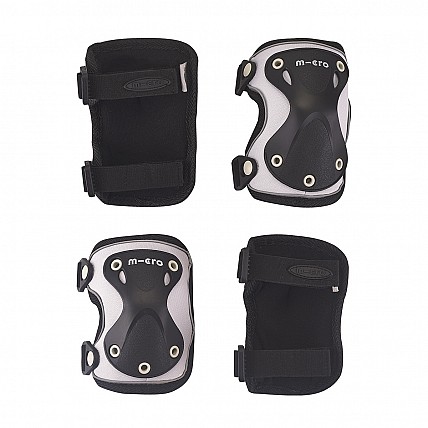 Защитный комплект наколенники и налокотники Micro - Черный (М)