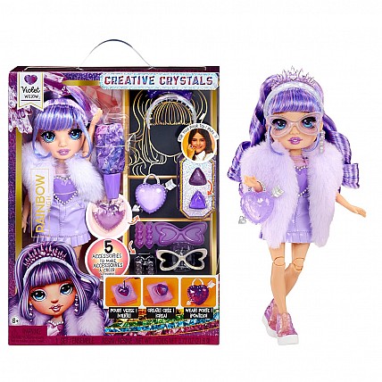Игровой набор с куклой Rainbow High серии Creative Crystals - Виолетта