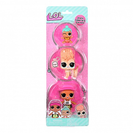 Набор игровых фигурок L.O.L. Surprise! серии OPP Tot + Pet + Lil Sis - Спайки, Китти, Лил Дженни