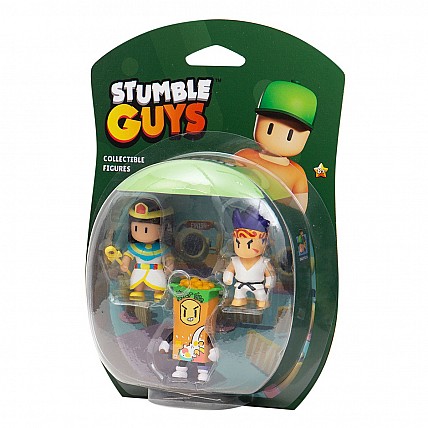 Набор коллекц. фигурок Stumble Guys - Сэнсэй Фаерфист, Клеопатра, Киллер