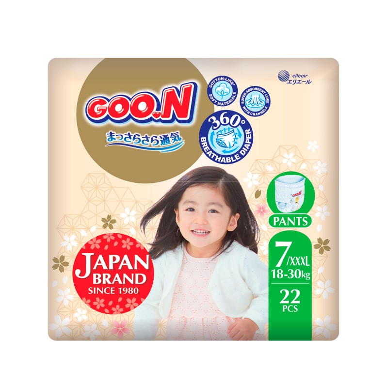 Трусики-подгузники Goo.N Premium Soft (размер 7(3XL), 18-30 кг,