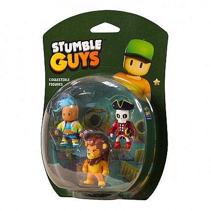 Набор коллекц. фигурок Stumble Guys - Велоцит, Леонидас, Капитан Нохарт