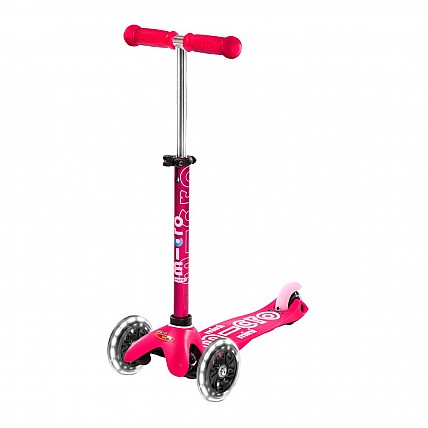 Самокат MICRO серии Mini Deluxe LED – Розовый