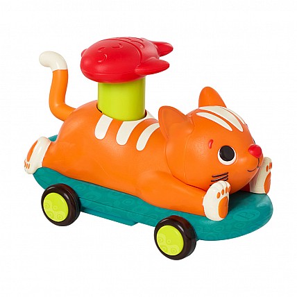 Машинка инерционная серии Лапкомобили - Котик, цвет оранжевый