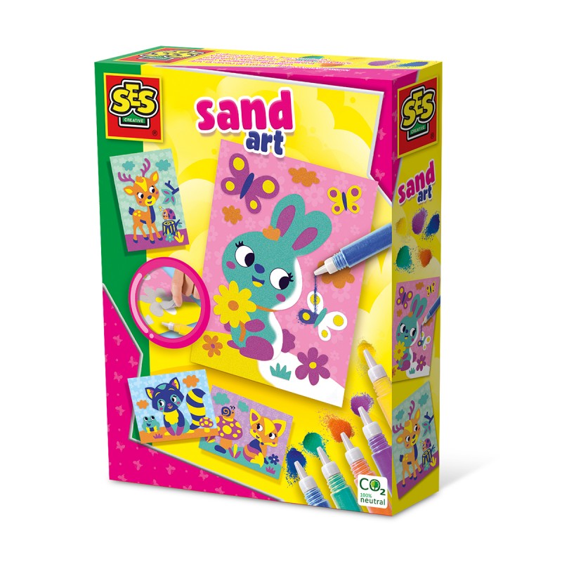 Art set with colored sand - Forest animals