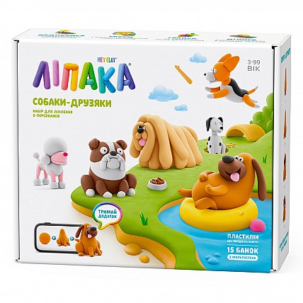 Меганабір пластиліну Липака, що самозатвердіває, - Собаки-друзі