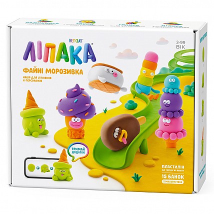 Меганабір самозатвердіючого пластиліну Липака – Класне морозиво