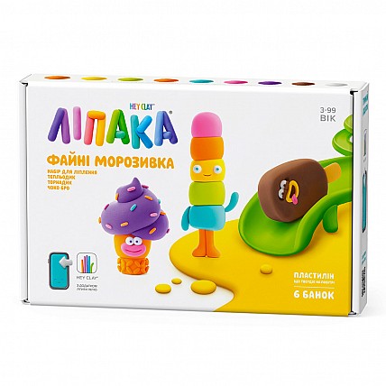 Набір пластиліну Липака - Морозиво: Тепледик, Торнадик, Чоко Бро