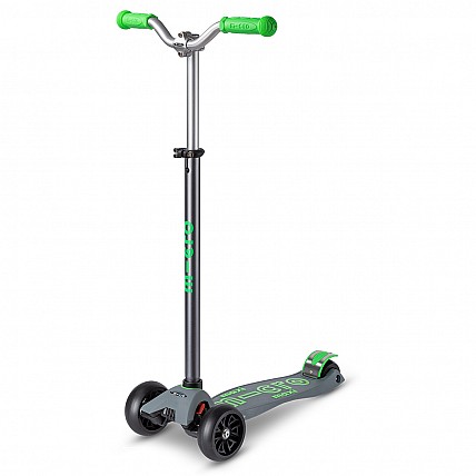 Самокат Micro серії Maxi PRO Deluxe - Сіро-зелений