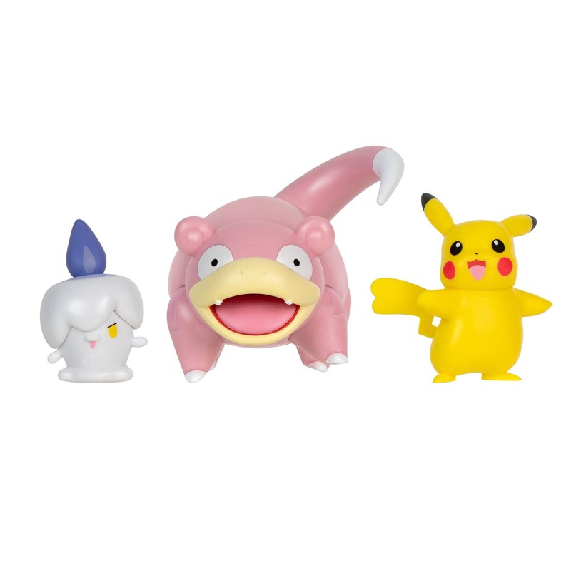Набір ігрових фігурок Pokemon W18 - Пикачу, Литвик, Слоупок