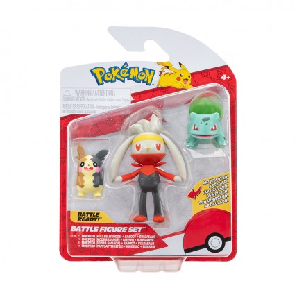 Набір фігурок Pokemon W18 - Морпеко, Бульбазавр, Рабут