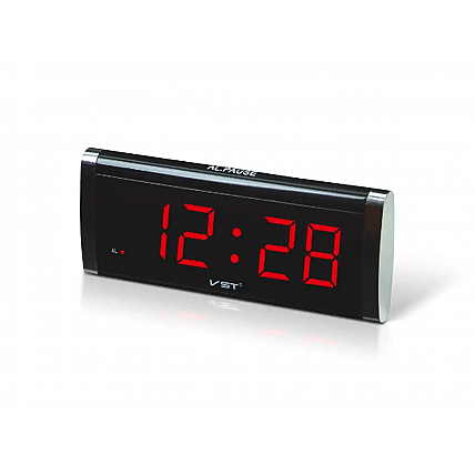 Годинник електронні настільні червоні VST-730