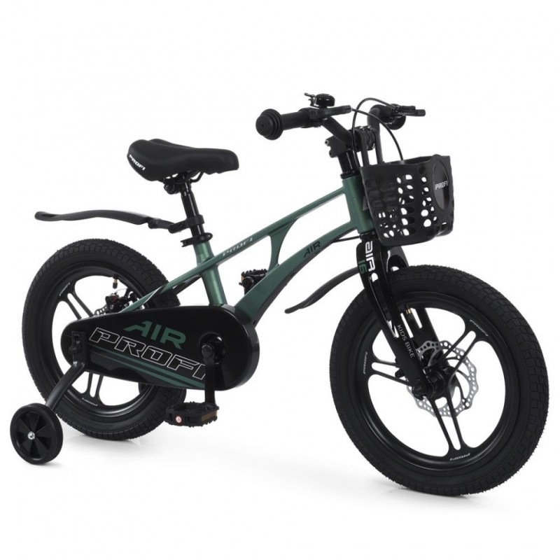 Велосипед дитячий двоколісний Air Pro MB 181059 темно-зелений 18 дюймів