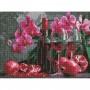 Алмазна мозаїка «Вино та орхідеї» AMO8118, 30x40 см