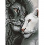 Алмазна мозаїка «Леви в коханні» AMO20208, 30x40 см