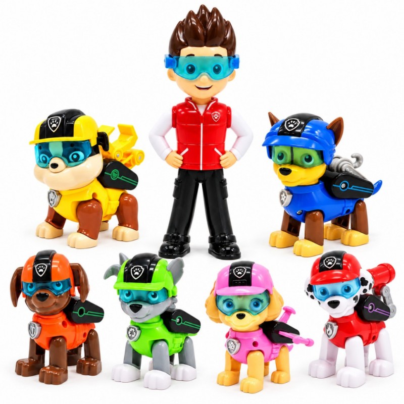 Bambi Paw Patrol Figure Set, 7 Plastic Characters Bambi Paw Patrol Figure Set, 7 Plastic Characters
