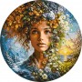 Картина по номерам "Лицо природы - душа четырех времен года" OR2007 диаметр 50 см