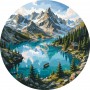 Картина по номерам "Горное озеро" OR2035 диаметр 45 см