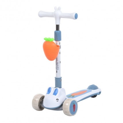 Дитячий триколісний складаний самокат Turbo Trike JR3-179-BL, навантаження до 25 кг