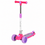 Детский самокат iTrike JR3-185-P, складной, свет, розовый, до 25 кг