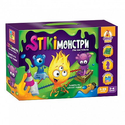 Настольная игра "Стикимонстры" Vladi Toys VT8055-35 (укр)