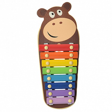 Детская игрушка Ксилофон WW-189 деревянный Бегемот
