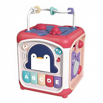 Бизикуб Aiyingle 668-108, 5 в 1 Красный