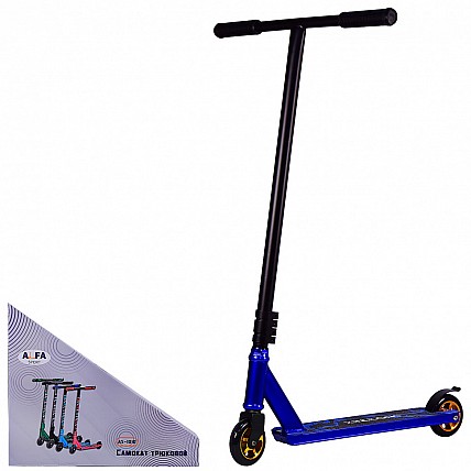 Самокат 2-х колёсный TR21027 трюковый Синий