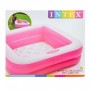 Детский бассейн Intex 57100 надувное дно, 85х85х23 см (Розовый)