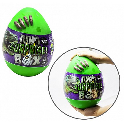 Набор креативного творчества в яйце "Dino Surprise Box" DSB-01-01U, 15 предметов для творчества Зеленый