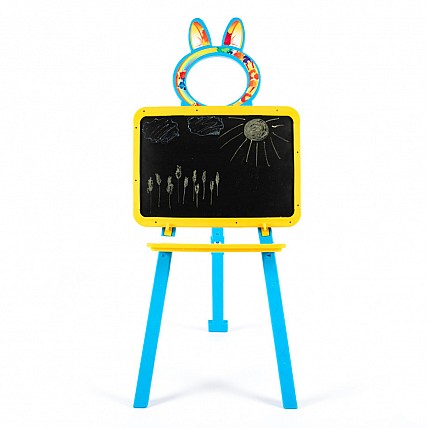 Детская доска для рисования магнитная 013777/1 Желто-голубая