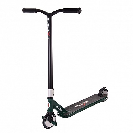 Самокат трюковый 2-х колёсный TR21008 (RL7T) Extreme Motion PULSE, PU 120 мм, цельный алюминий Зеленый